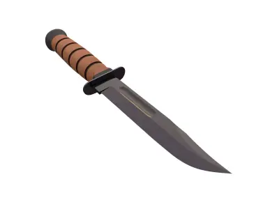 military combat knife 3D model purchase