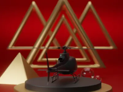 Airbus H125 Helicopter 3D print model