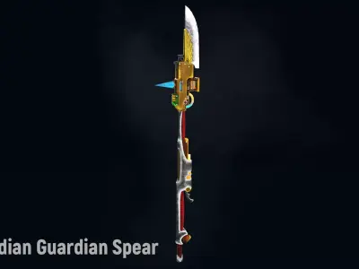 AC Custodian Guardian Spear Low-poly 3D model