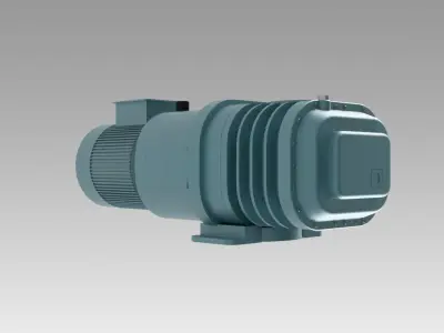 Twin rotor vacuum pump 3D model