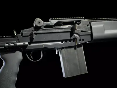 PBR - M14 EBR Rifle  - Game-Ready 3D Asset Low-poly 3D model