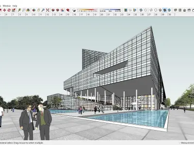 Sketchup Commercial Complex L10 3D model
