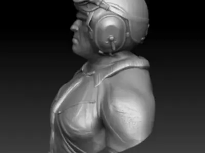 TANKER PLATOON SGT BUST 3D print model