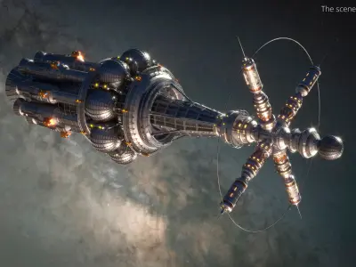  Interstellar Drive Block with Modular Propulsion Bays 