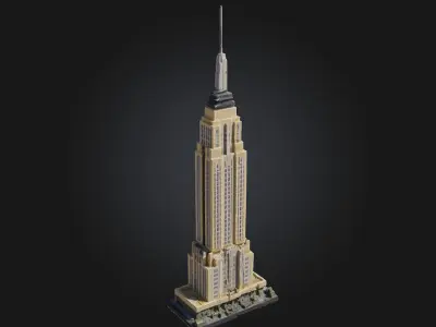 Model Empire Building   A Sleek Symbol of Urban Modernity 3D model