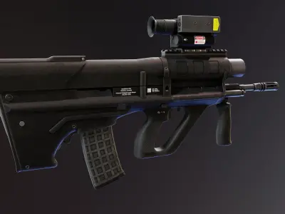 AICW VX3 Prototype Rifle Low-poly 3D model