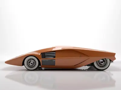 Lancia Stratos Zero concept car 1970 3D model