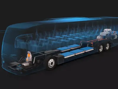 Electric Bus X-ray 3D model