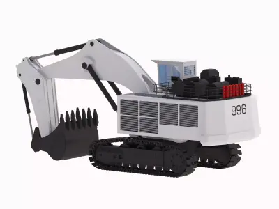 Excavator Mining R996 Low-poly 3D model