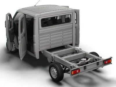 Citroen Jumper Chassis Truck CrCab 3450WB HQInterior 2023 3D model