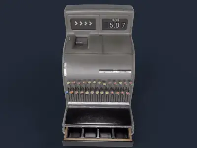 Cash Register - Lowpoly Game Ready 3D Model Low-poly 3D model