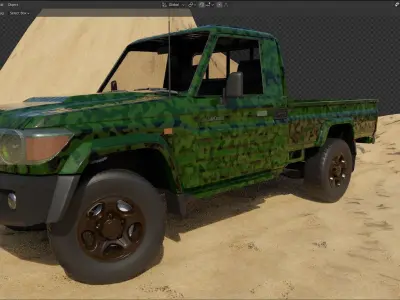 Military Cruiser Truck PBR Textures 3D model