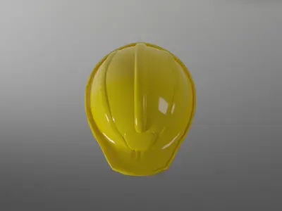Yellow Safety Helmet 3D model purchase