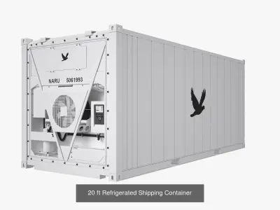 Refrigerated Shipping Containers 3D Model Pack