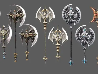 Axe Heavy All Low-poly 3D model