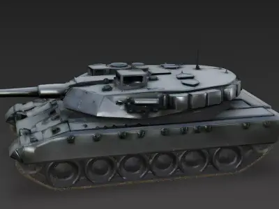 Modern Battle Tank 3D Model 3D Model Low-poly 3D model
