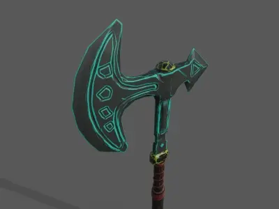 Nordic axe - PBR Low-poly 3D model