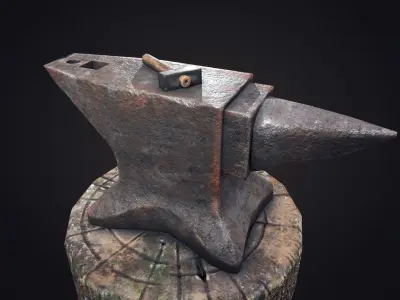 Old Anvil Low-poly 3D model purchase