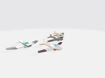 War Bombardier plane  Free low-poly 3D model