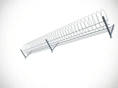 concertina coil 3D model