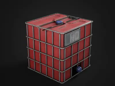 Water IBC Container Low-poly 3D model