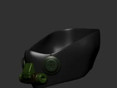gas mask helmet scifi high poly sculpt 3d printable  3D model