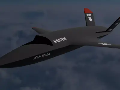 Kratos XQ-58 Valkirie Low-poly 3D model