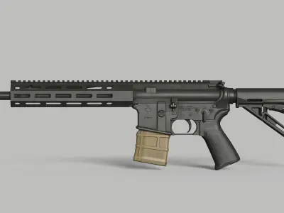 Magpul PMag20 Gen3 Magazine Low-poly 3D model