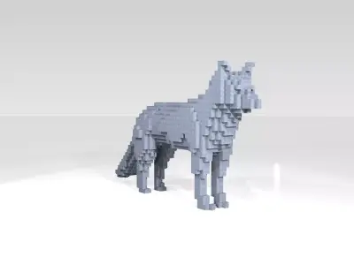 Fox Voxel 3D model