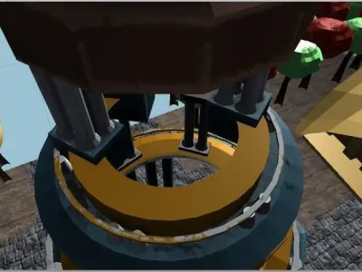Church ruins Low-poly 3D model