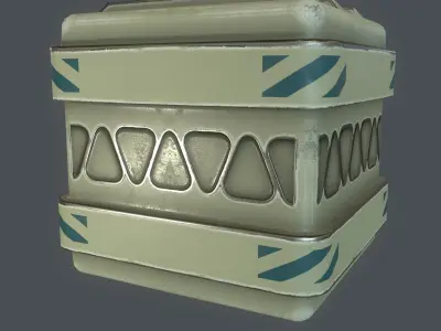 Futuristic Container Low-poly 3D model