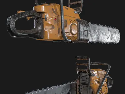 Chainsaw Low-poly 3D model shop