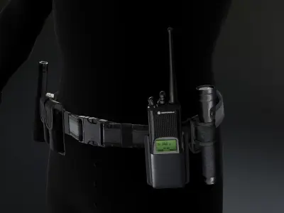 Duty belt Low-poly 3D model