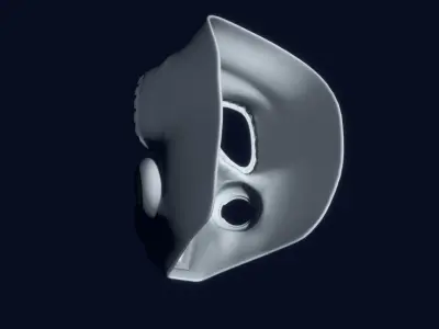 MO4 Gas Mask Low-poly 3D model