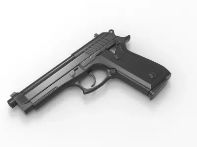 Taurus PT24 semi-automatic pistol  3D model