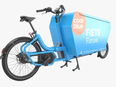 Cool Blue Delivery Bike 3D model