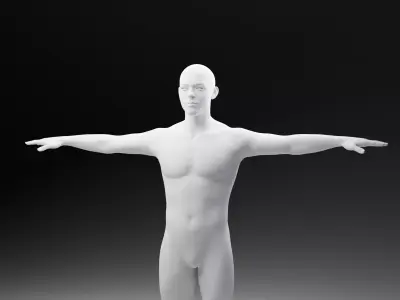 Realistic Rigged male character with IK and FK 3D model