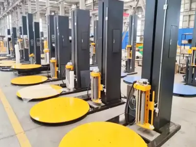 Automatic Pallet Wrapping Machine with Turntable 3D model