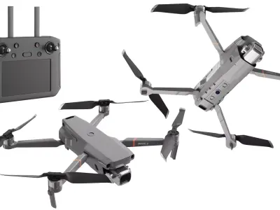 Quadcopter DJI Mavic 2 BLENDER 3D Model Cycles 3D model