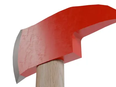 Fireman Axe Low-poly 3D model