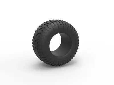 Low pressure tire 6 Scale 1 to 25 3D print model
