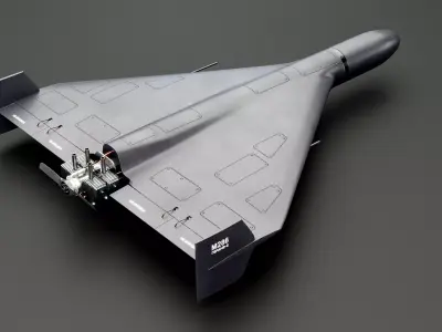 GERAN-2 Drone Black Low-poly 3D model