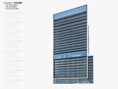 High-rise Buildings Megapack Low-poly 3D model