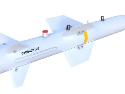AG-300M MIssile Low-poly 3D model