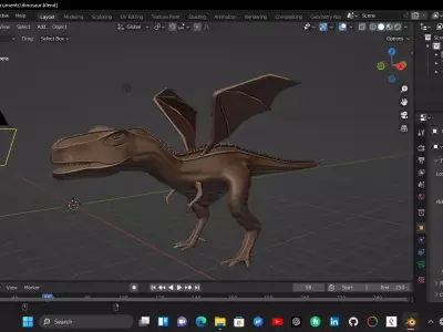 a velociraptor Low-poly 3D model