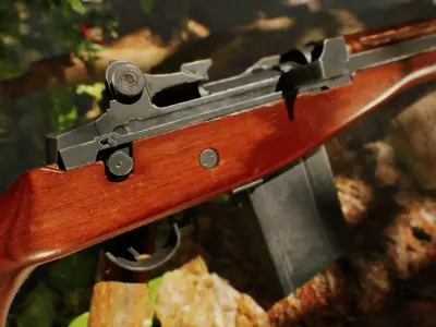 M14 Rifle Low-poly 3D model