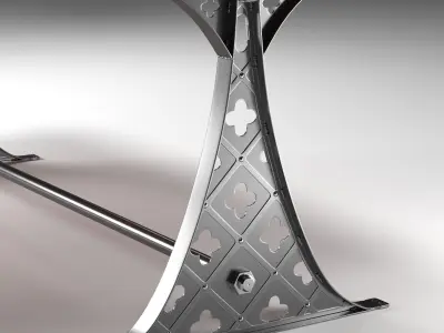 Quatre dining table in the industrial style 3D model