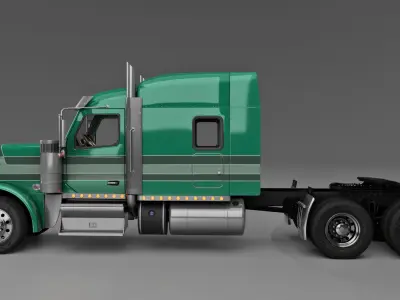 Peterbilt 589 Semi Truck 3D model