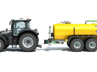 Tractor with Trailer 3D model