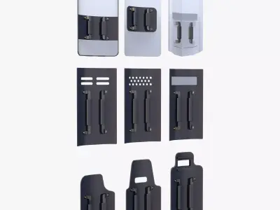 Riot and Tactical Police Shields Set M1 3D model